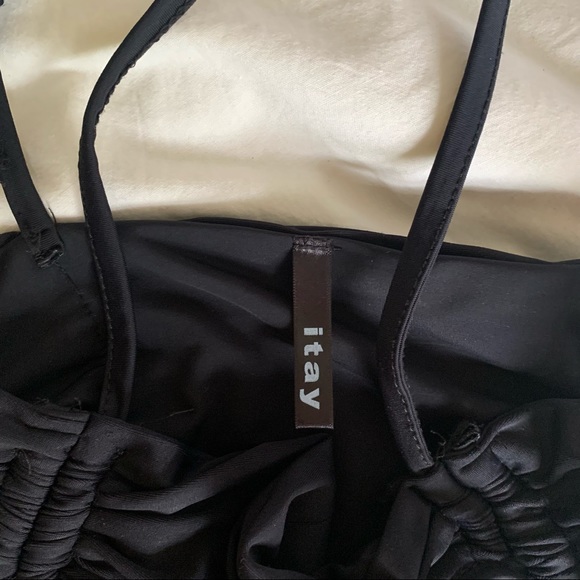 Black Tie Cropped Tank - Picture 4 of 4